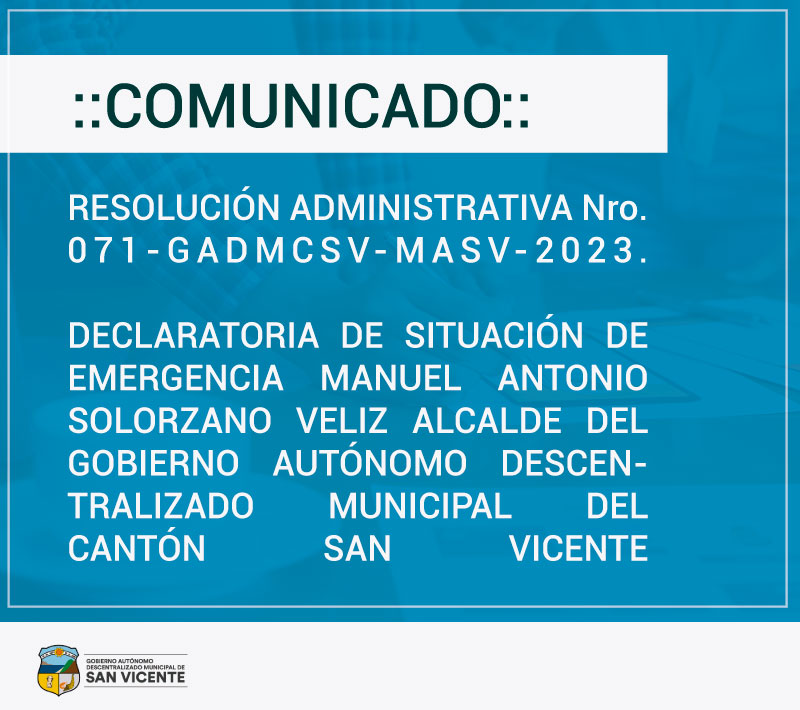resolucion GADM San Vicente